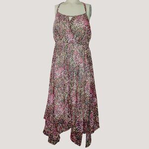 Sangria Womens Halter Neck Floral Dress Size 8